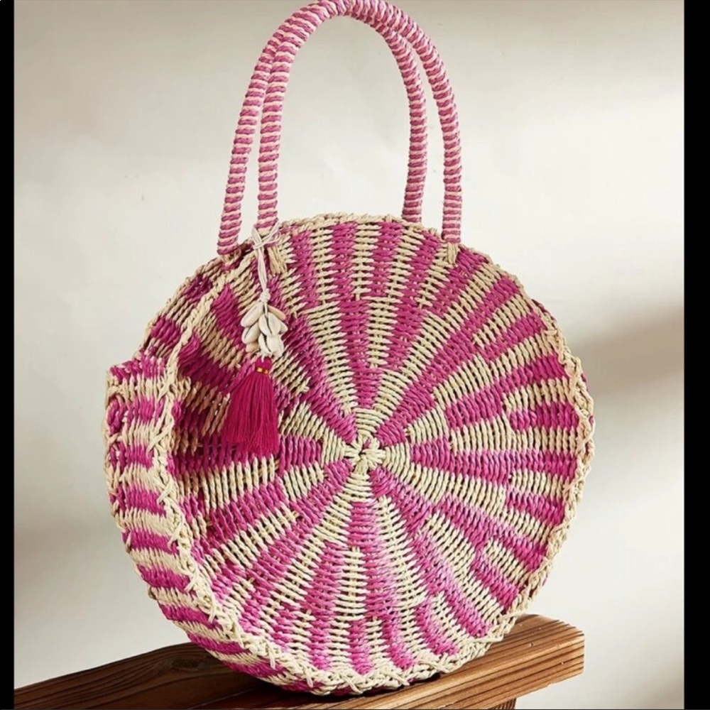 Round braided satchel